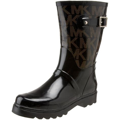 michael michael kors women's mk logo mid rainboot boot|Michael Kors women's boots prices.